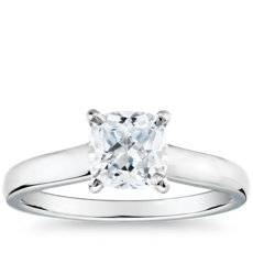 The Gallery Collection Flat Solitaire Diamond Engagement Ring in Platinum (0.23 ct. tw.)